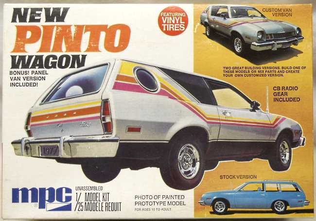 MPC 1/25 1977 Pinto Wagon - Stock Station Wagon / Custom/Mini-Van Version / Panel Van, 1-7728 plastic model kit